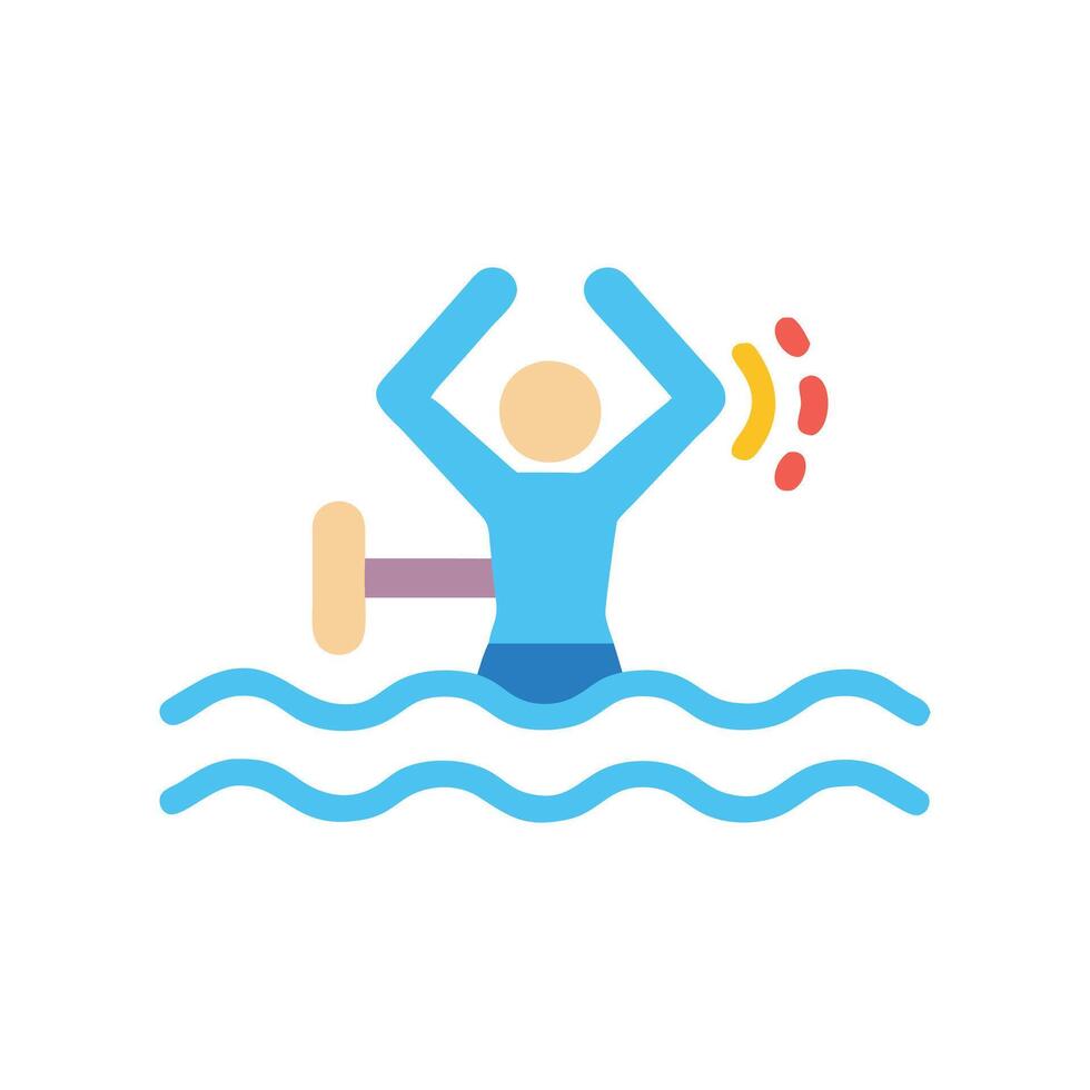 Icon Representation of Water Aerobics vector