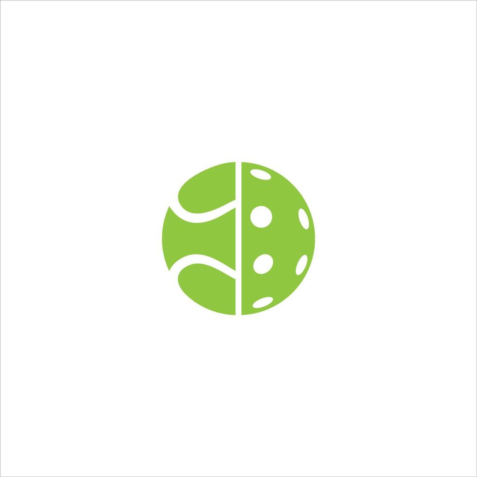Illustration of two sports clubs, padel ball and pickleball. vector