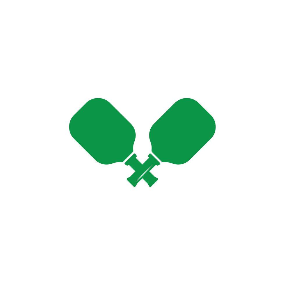 Pickleball Racket in green vector