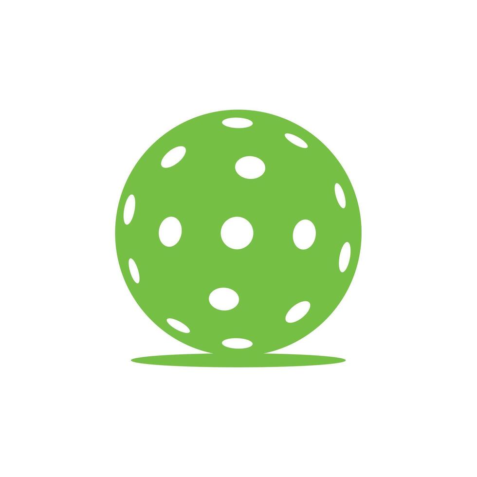 PICKLEBALL ball with shadow under the ball vector