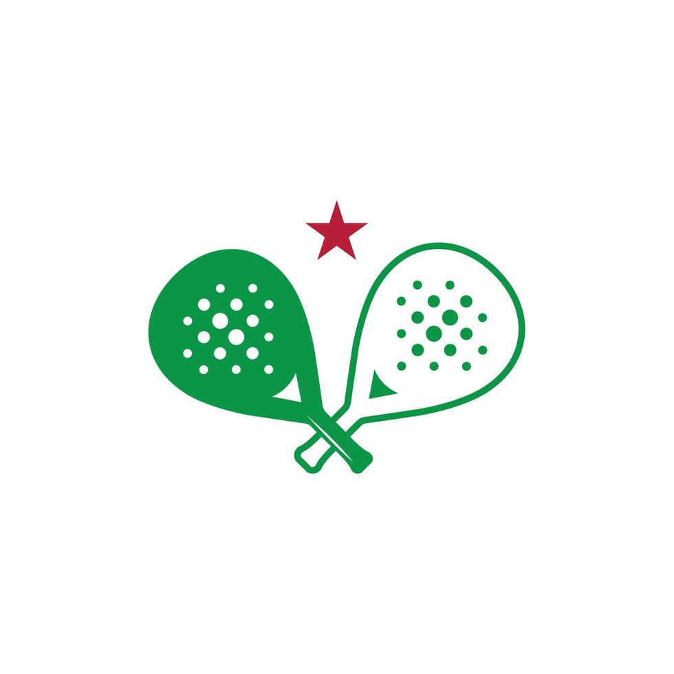 Padel Racket with classic padel holes vector