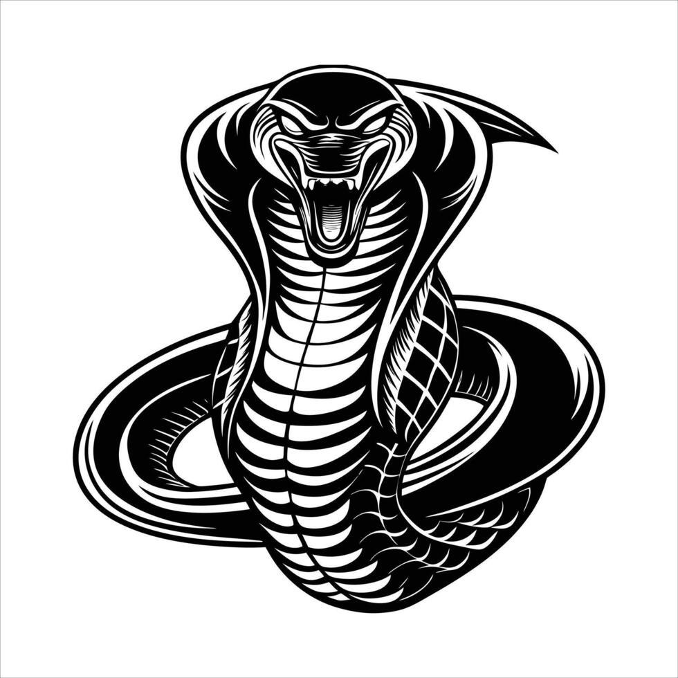 Cobra esport logo mascot design vector