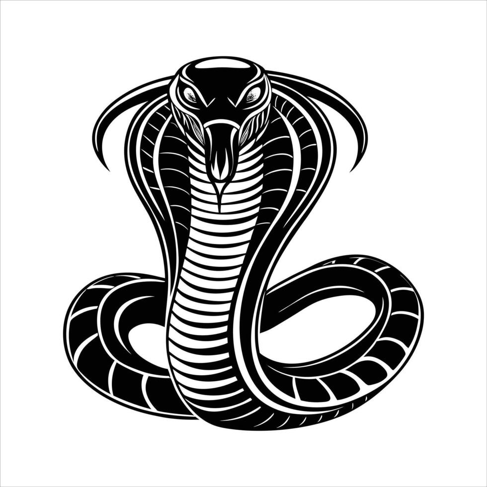 Cobra head silhouette vector