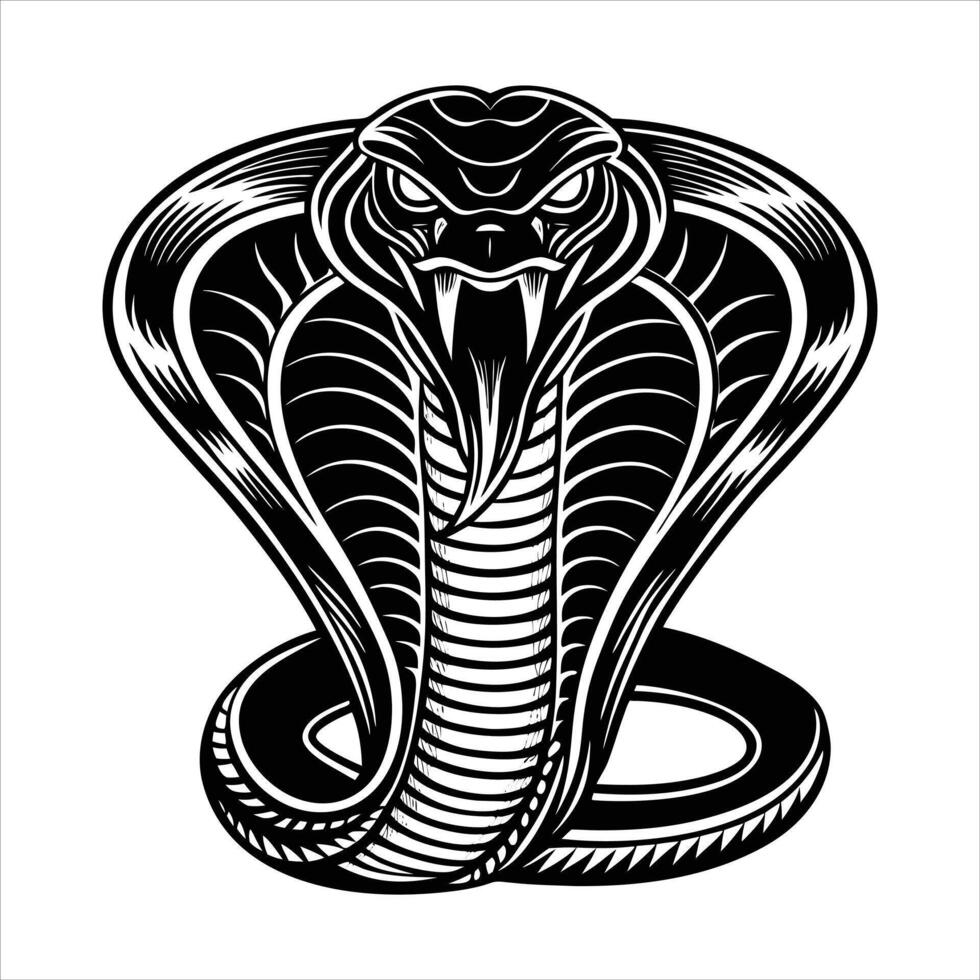 King cobra black color vector