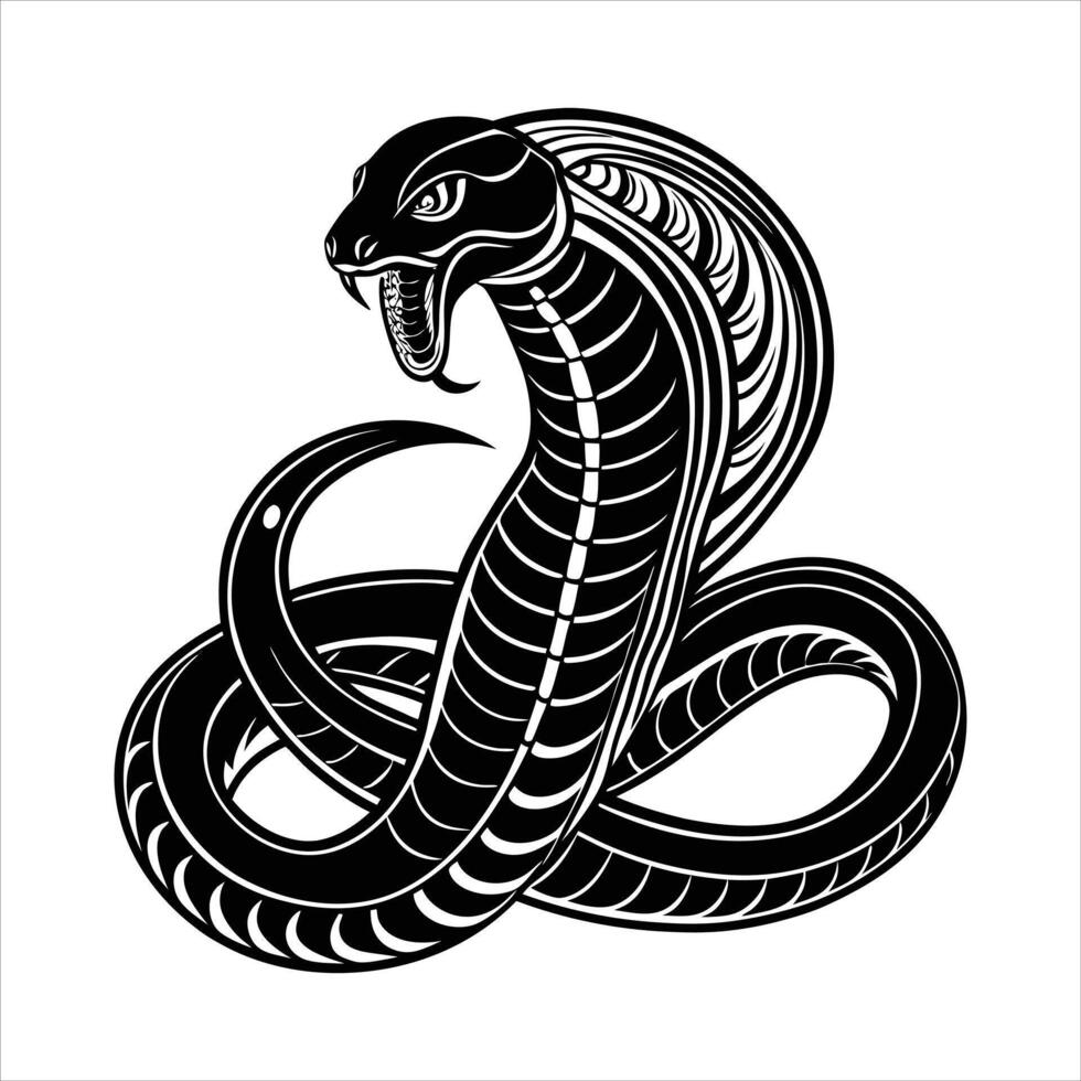 Cobra Snake Silhouette vector