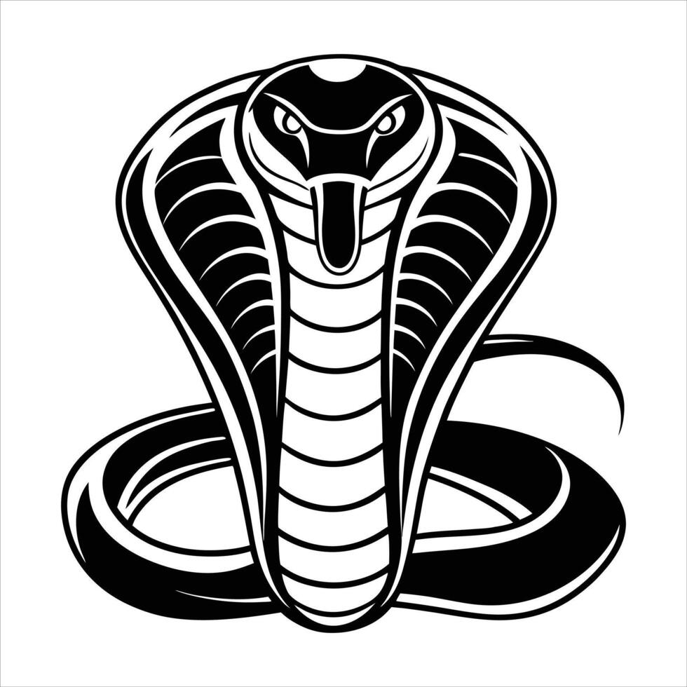 Dynamic Elegance King Cobra Logo. vector