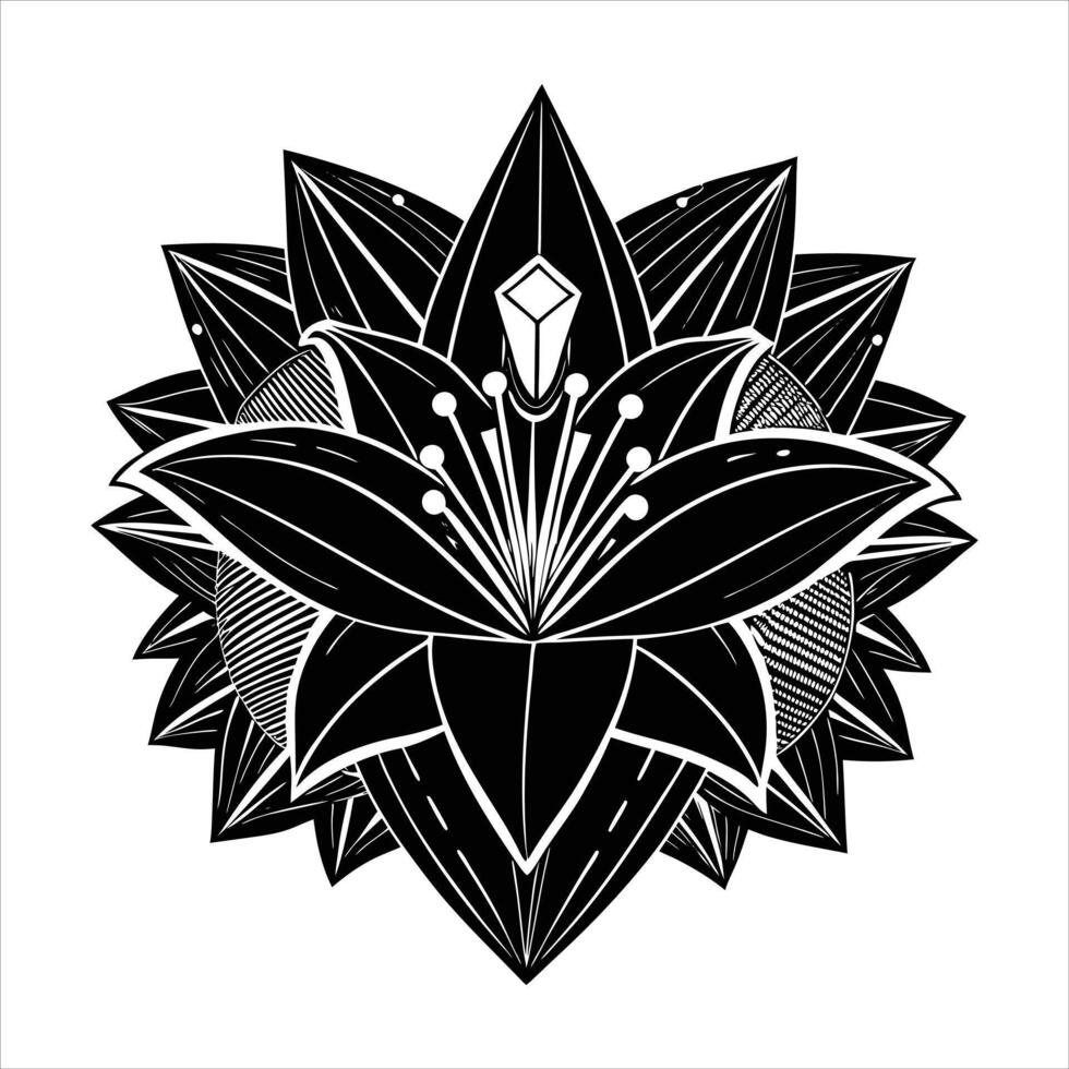 Lily Illustration Abstract. vector