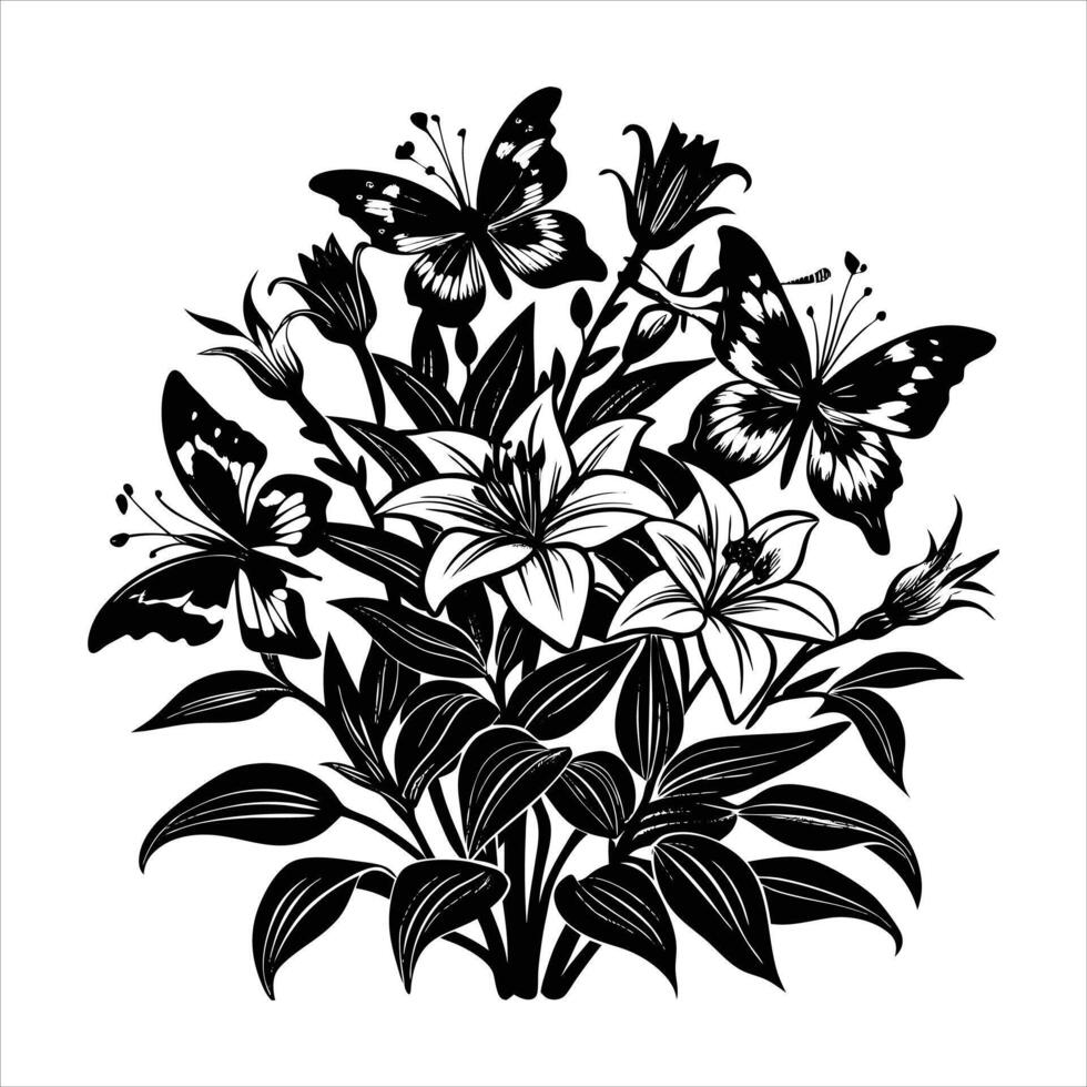 Butterfly Lily Vectors