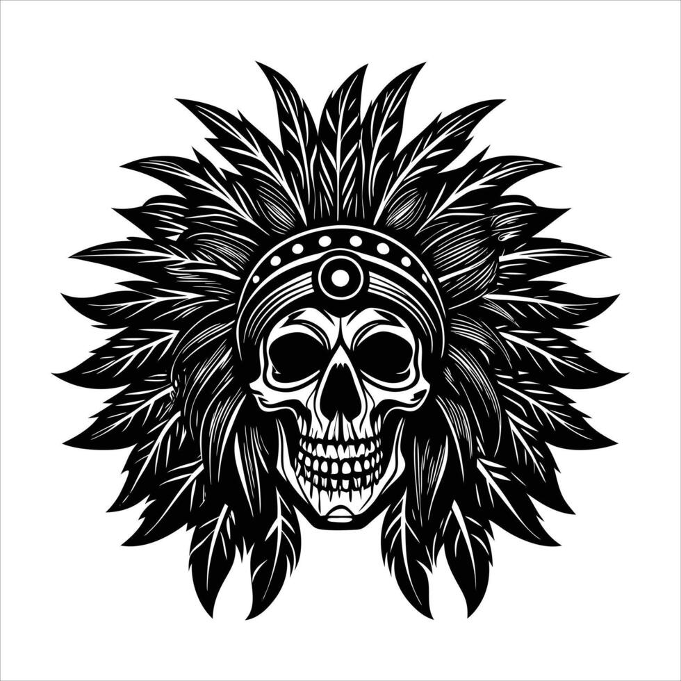 Soulful Spirits Tribal Skull Mask vector