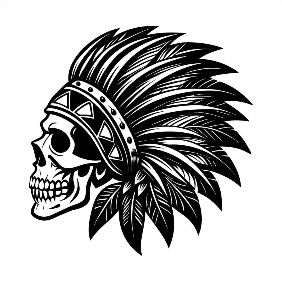 Native American Skull svg vector