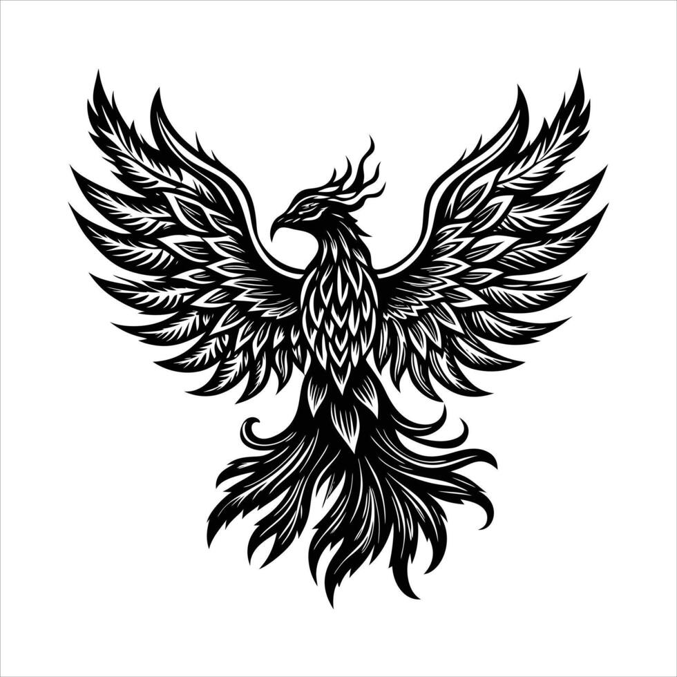 Majestic Phoenix Soaring vector