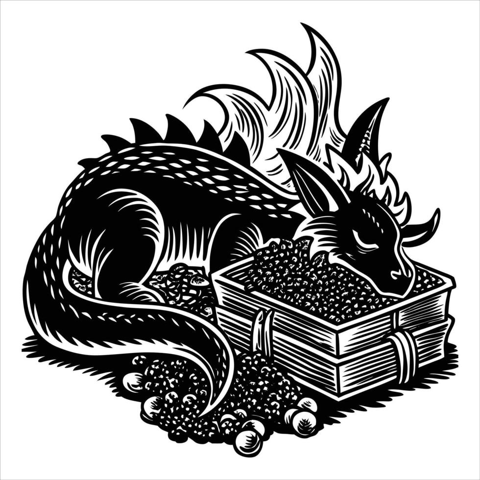 Dragon Sleeping Vectors