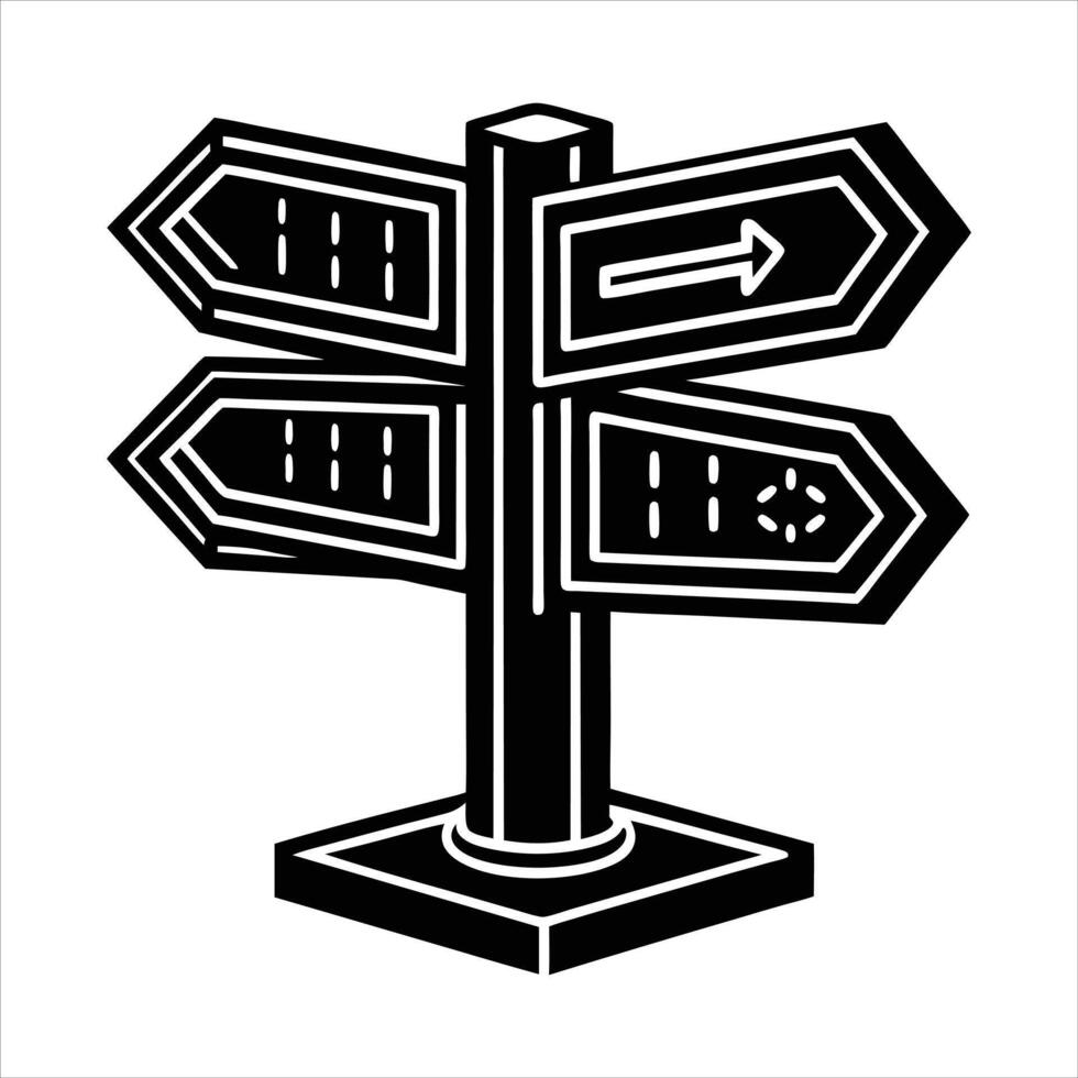 Signpost icon vectors