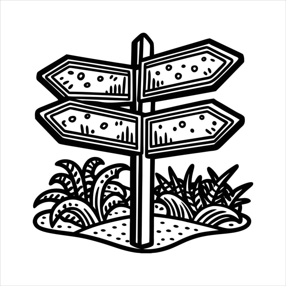 Road Sign Cartoon vector