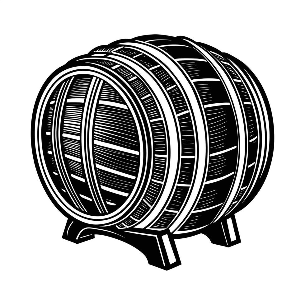 Logo design with wooden beer vector