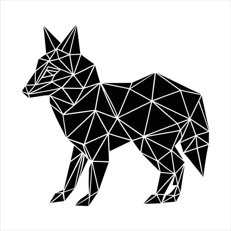 Fox Geometry Silhouette vector