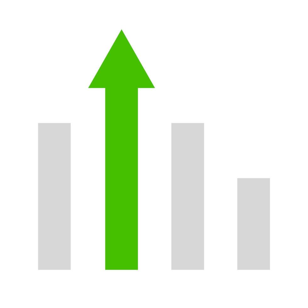 arrows rising on the wall, growth chart or graph investment - economic growth breaking record. business arrow target direction concept to success. vector