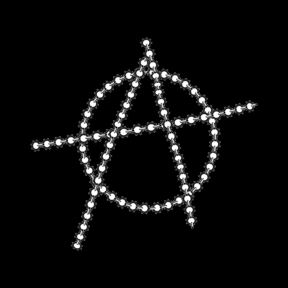 Anarcy Logo on the black background vector