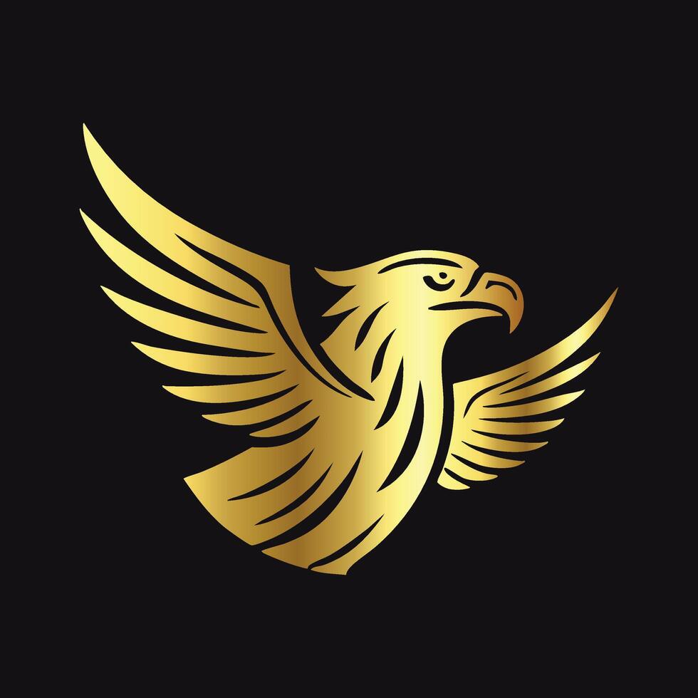 Golden Eagle Logo Template vector
