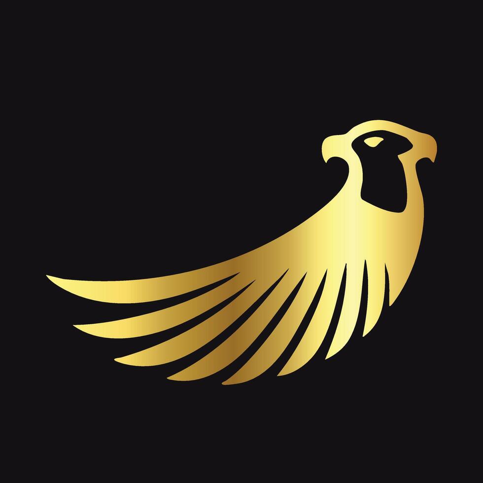 Modern Gold Eagle Graphic vector