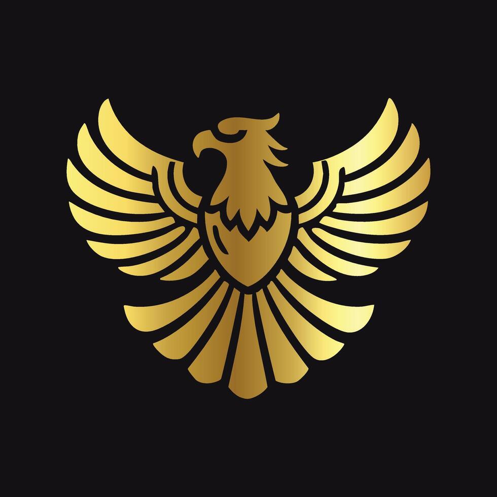 Stylish Gold Eagle Emblem vector