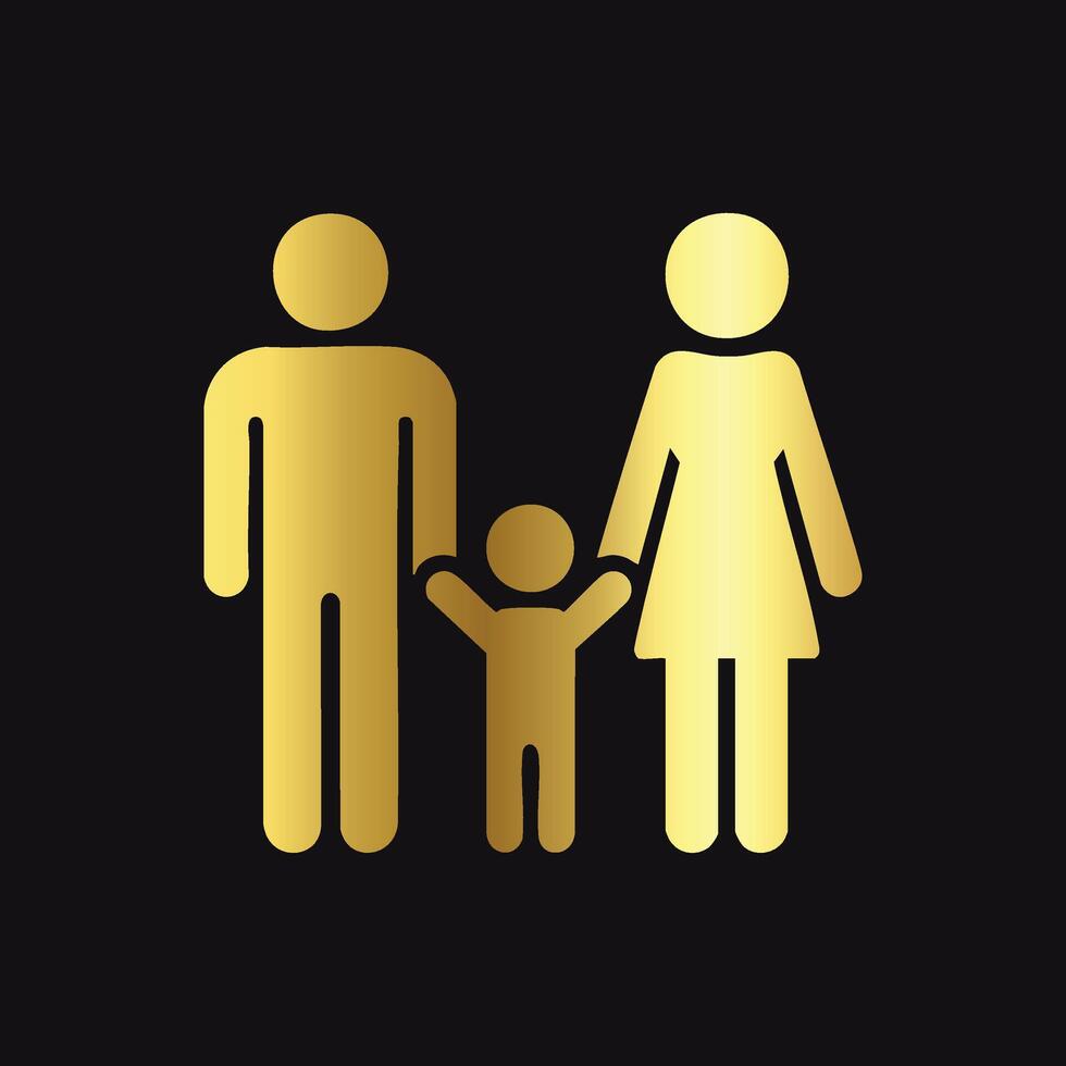 Stylish Gold Family Emblem vector