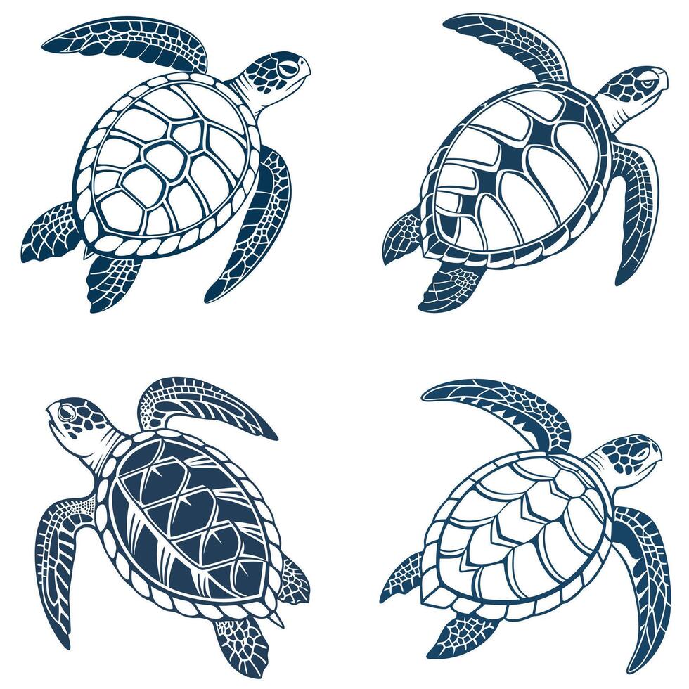 Endlessly Moving Timeless Turtles vector