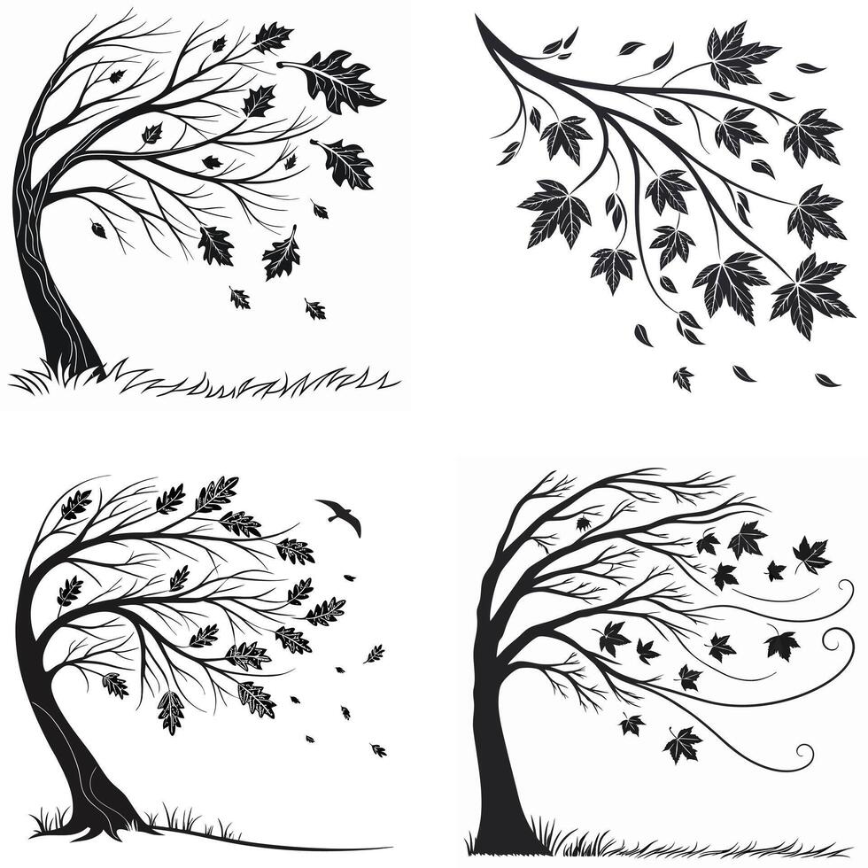 Leaves Whispering in the Wind vector