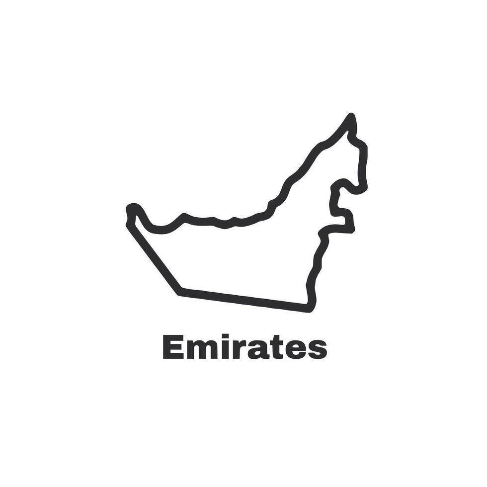 A map of the country of Emirates vector
