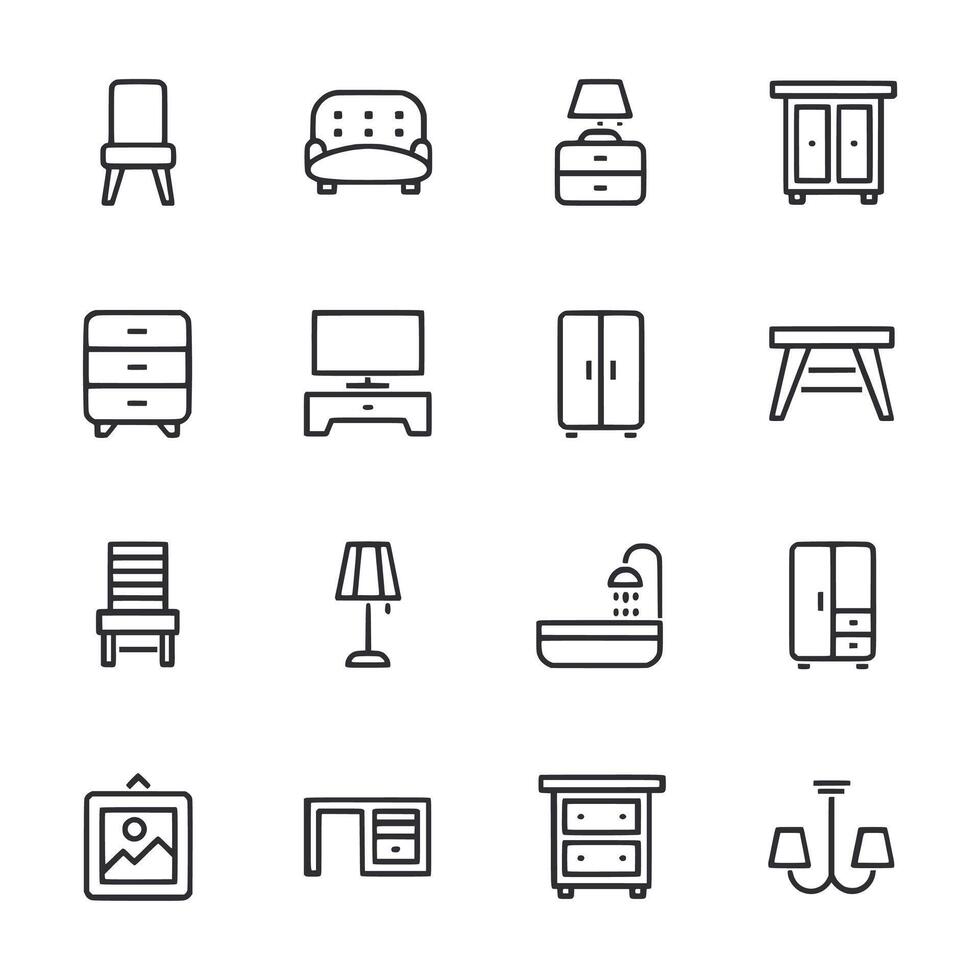 A chair is shown on the left side of the image vector
