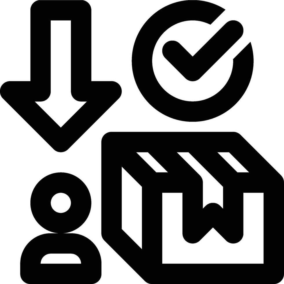 Actual Demand, Demand, Product Received Outline Icon vector