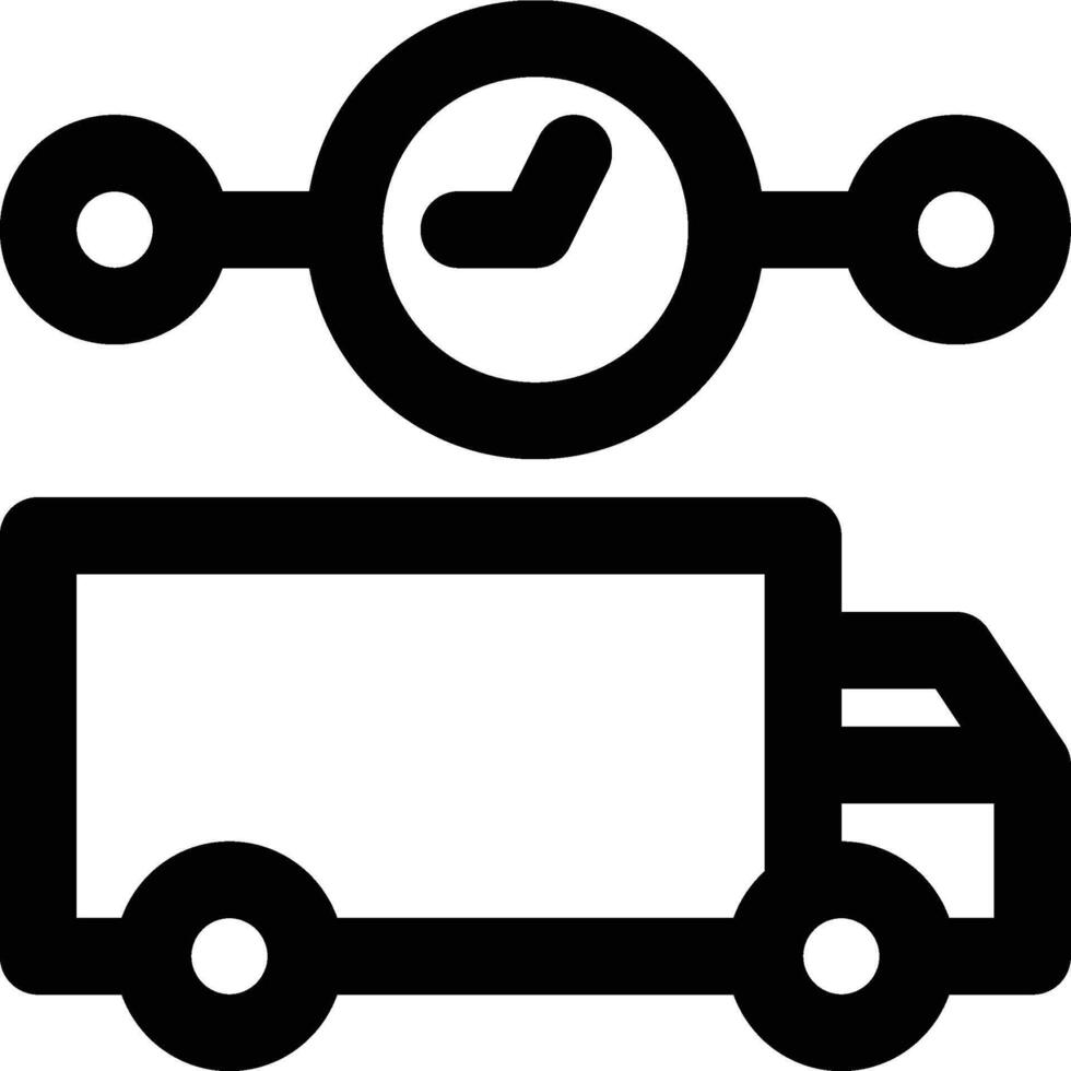 Lead Time, Delivery, Delivery Time Outline Icon vector