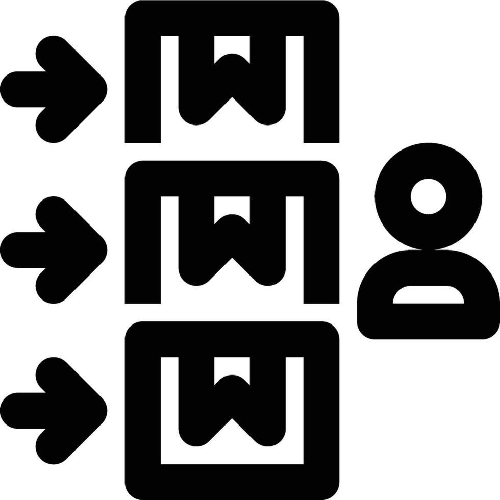 Push System, Logistics, Supply Chain Outline Icon vector