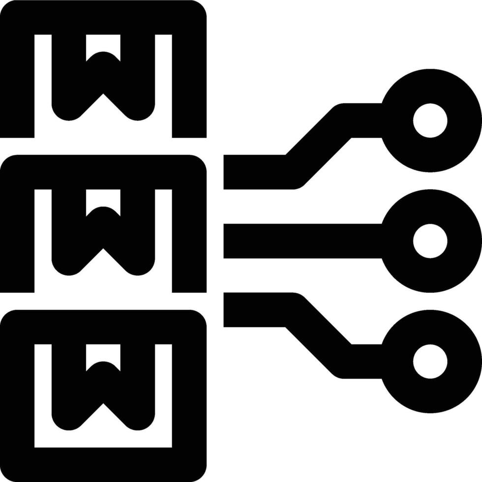 Logistic System, Logistics Management, System Outline Icon vector