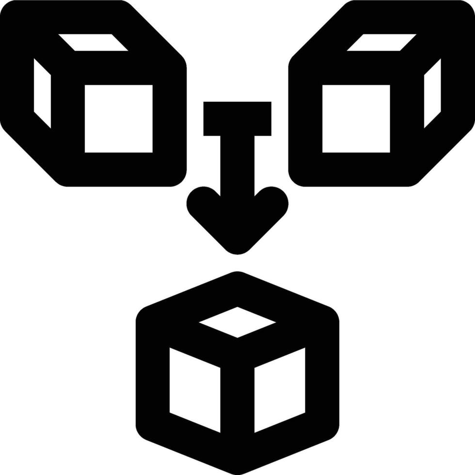 Consolidation, Supply Chain, Integration Outline Icon vector