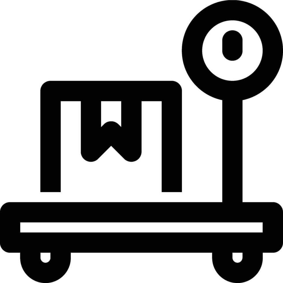 Weight Scale, Weigher, Weight Balance Outline Icon vector