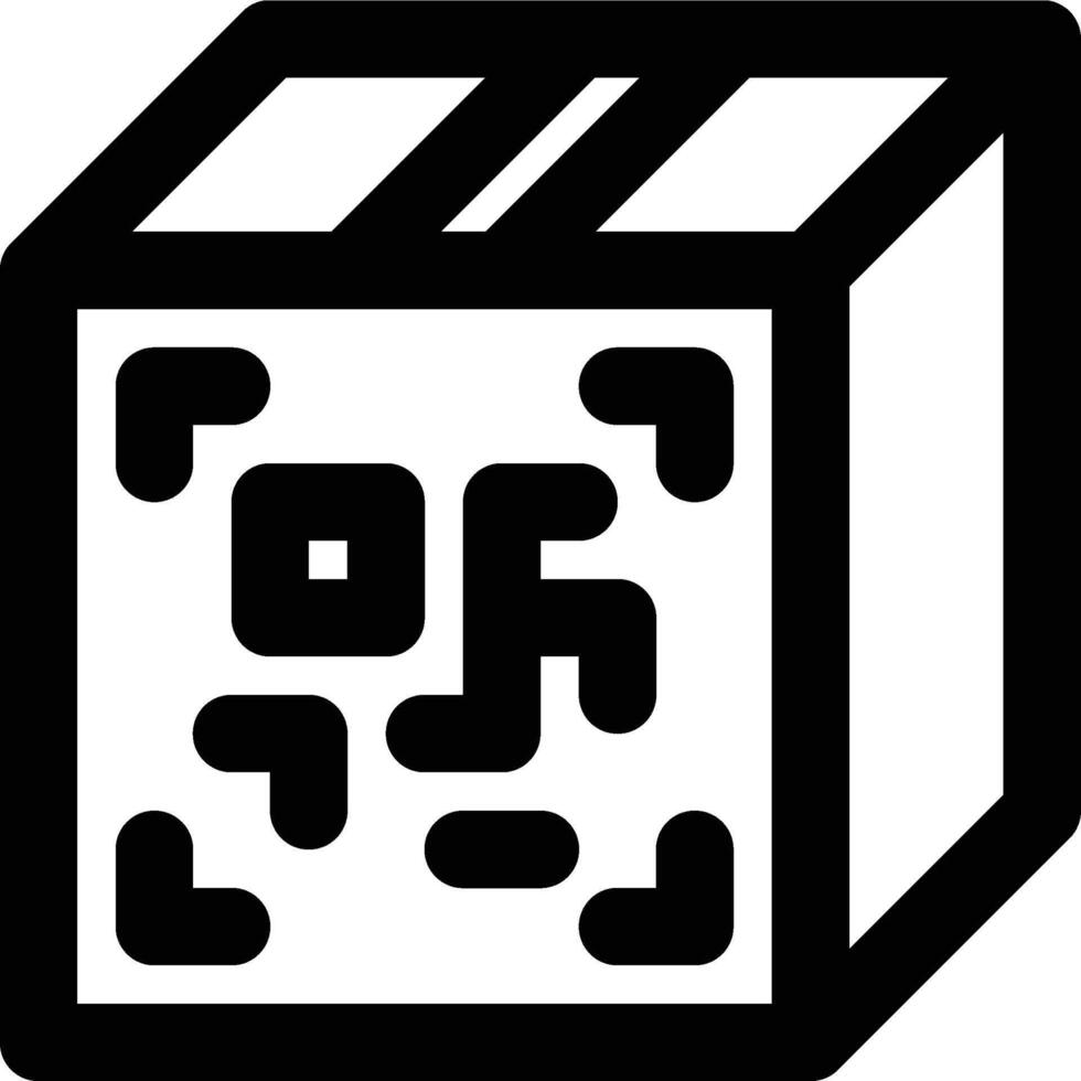 Qr Code, Scan, Product Outline Icon vector