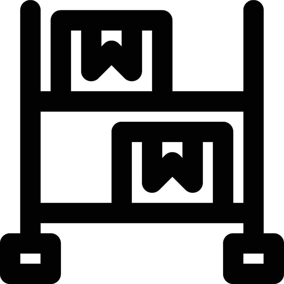 Shelf, Rack, Stack Outline Icon vector
