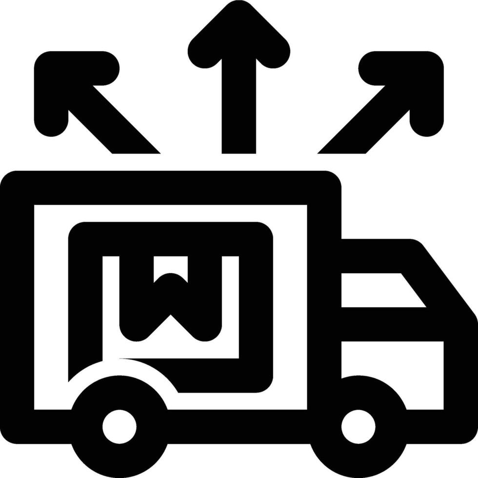 Distribution, Logistics, Shipping Outline Icon vector