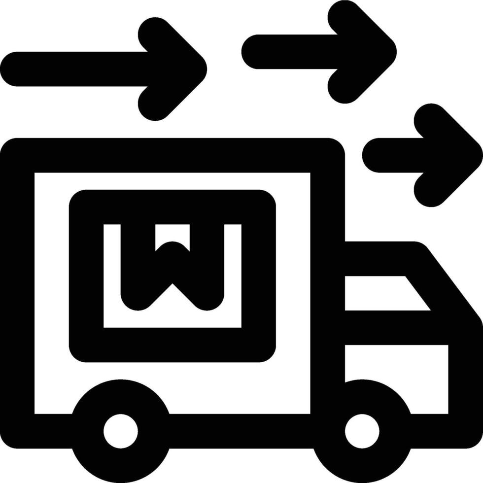 Delivery, Shipping, Truck Outline Icon vector