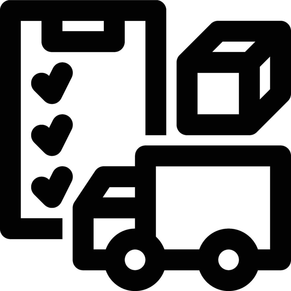 Logistics Management, Check List, Checklist Outline Icon vector