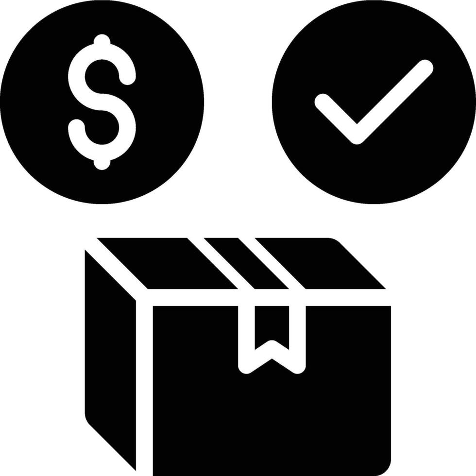 Actual Cost, Actual Price, Fixed Price Glyph Solid Icon vector