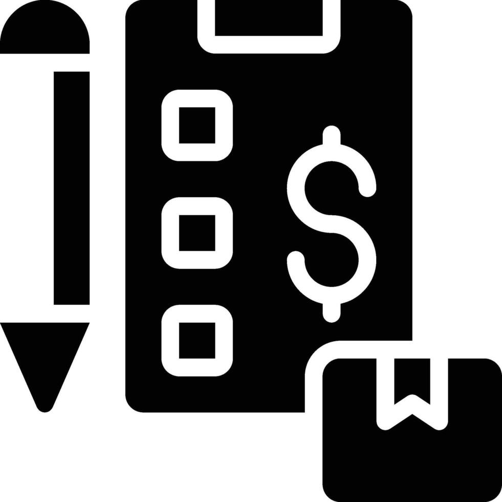 Eoq, Economic, Order Quantity Glyph Solid Icon vector