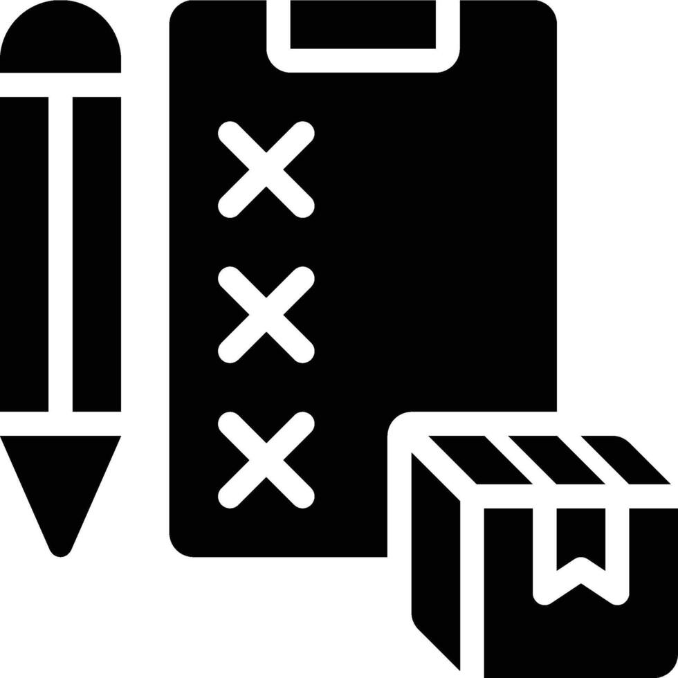 Cancel Order, Delete Order, Order Cancellation Glyph Solid Icon vector