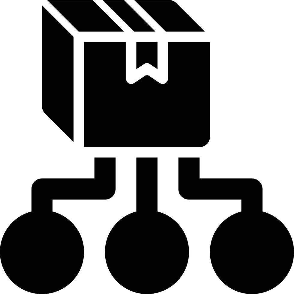 Allocated Stock, Stock Allocation, Logistics Glyph Solid Icon vector