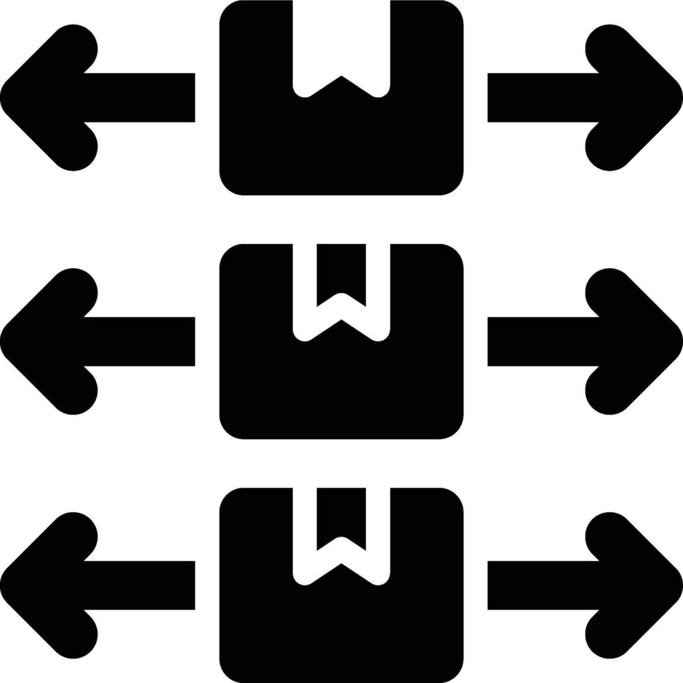 Distributor, Distribution, Logistics Glyph Solid Icon vector