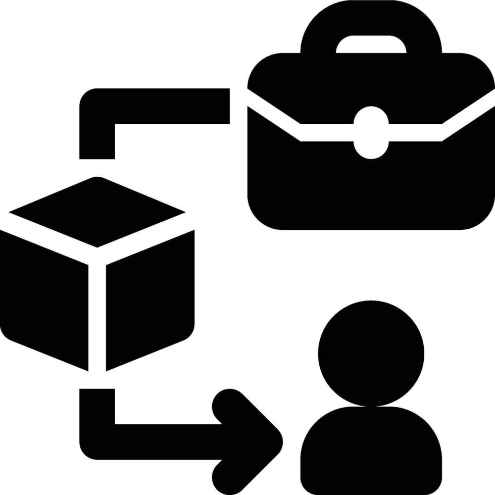 Business to Customer, Business, Business Model Glyph Solid Icon vector