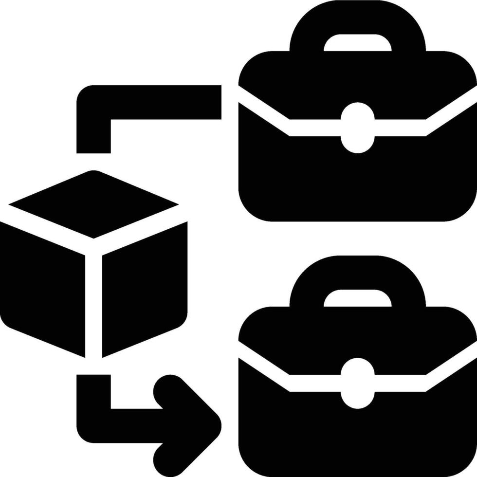 Business to Business, Business, B2B Glyph Solid Icon vector