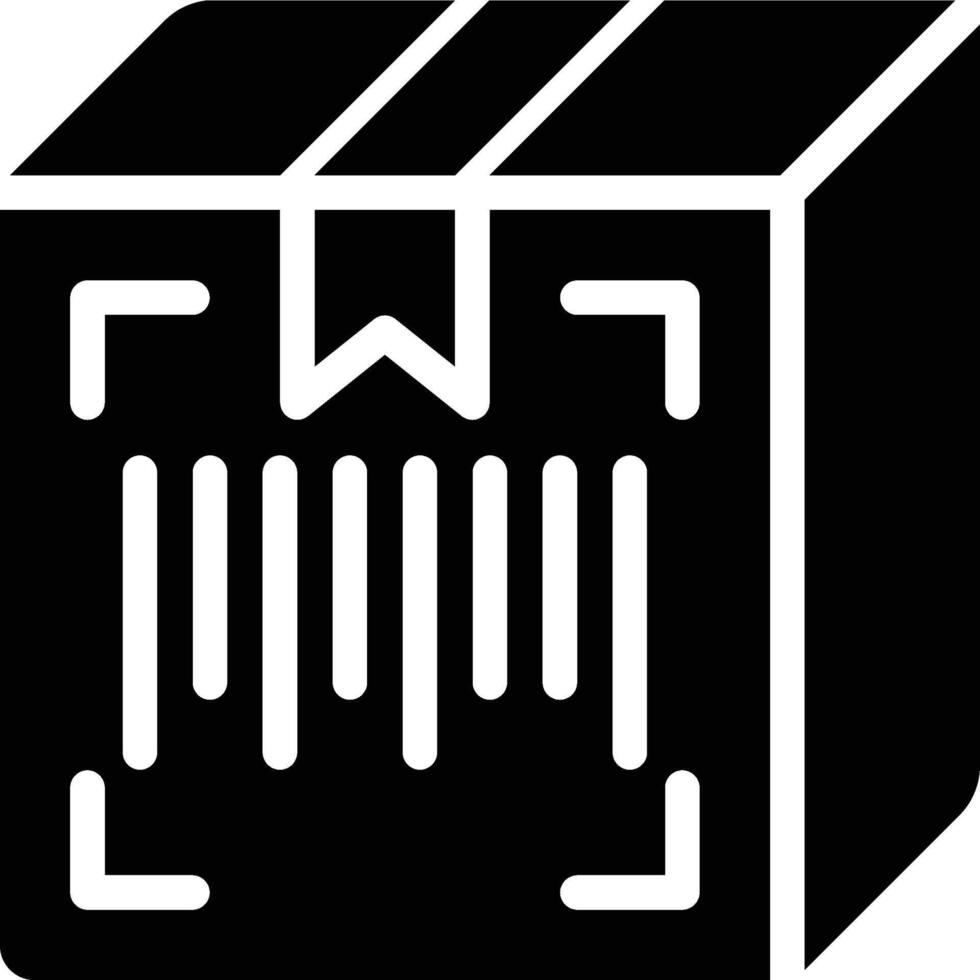 Product Barcode, Bar Code, Barcode Glyph Solid Icon vector