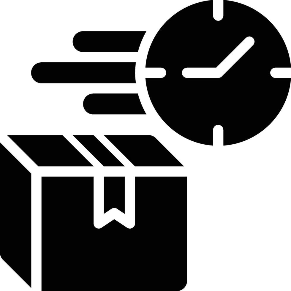 Express Delivery, Fast Delivery, Delivery Time Glyph Solid Icon vector